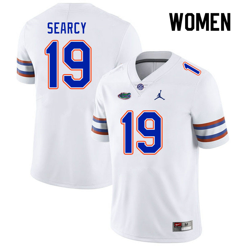 Women #19 T.J. Searcy Florida Gators College Football Jerseys Stitched-White